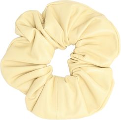 Leather scrunchie