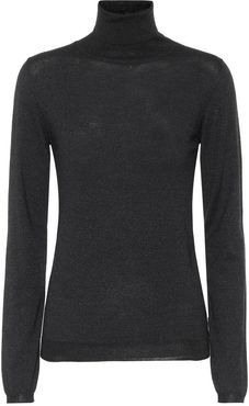 Cashmere-blend roll-neck sweater