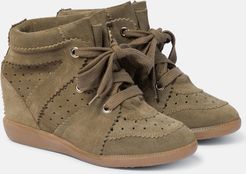 Bobby suede wedge sneakers