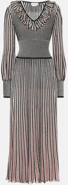 Striped metallic dress