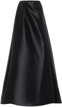 Dresden high-rise satin maxi skirt