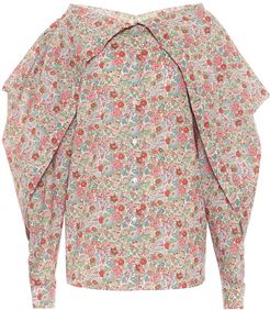 Floral cotton blouse