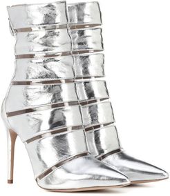 Sommer metallic leather ankle boots