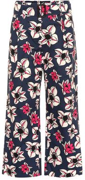 Solista floral cropped wide-leg pants