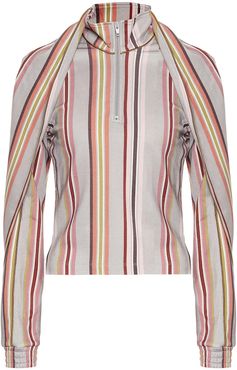 Asymmetric striped blouse