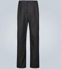 double-pleated technical pants