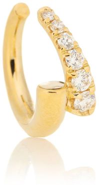 Lola 18kt gold single ear cuff with diamonds