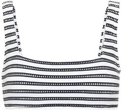 Corsica striped bikini top