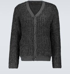 Destroyed knitted cardigan