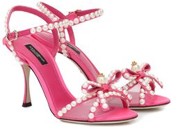 Keira 85 embellished satin sandals