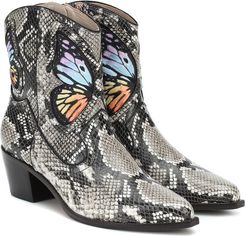 Shelby snake-effect ankle boots