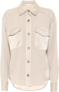 Ainsley satin-trimmed shirt