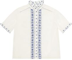 Lauriane embroidered cotton shirt