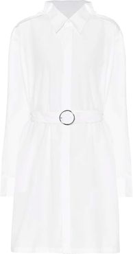 Cotton-poplin mini shirt dress