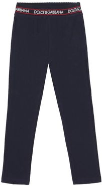 Stretch-cotton leggings