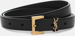 Monogram leather belt
