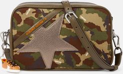 Star Small leather and canvas crossbody bag