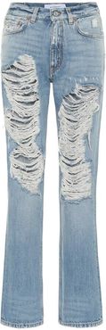 High-rise straight jeans