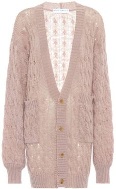 Oversized cable-knit cardigan