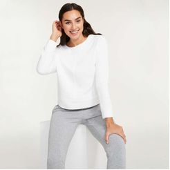 Seam Detail Sweatshirt, White (Size S)