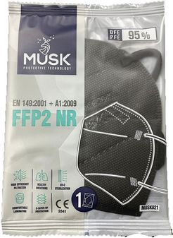 Musk mascherina ffp2 black10pz