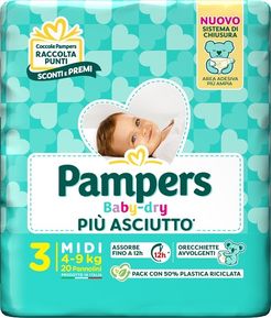Pampers bd downcount midi 20pz