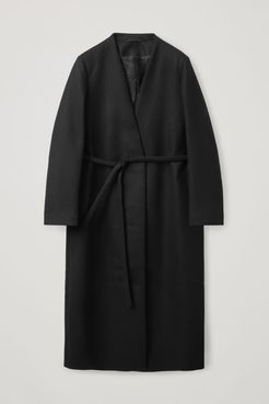 BELTED WOOL-CASHMERE COAT