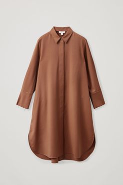 WOOL MIX SHIRT DRESS