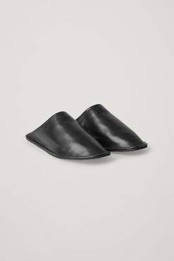 LINED LEATHER SLIPPERS