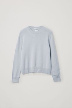 CASHMERE RIBBED DETAIL SWEATER