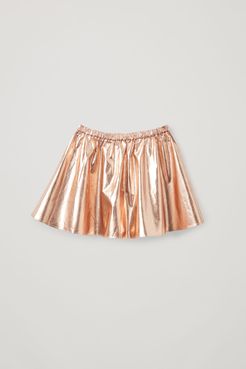 METALLIC COTTON SKIRT