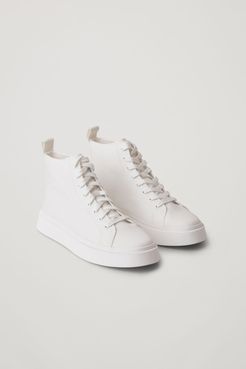 COTTON CANVAS HIGH-TOP SNEAKERS