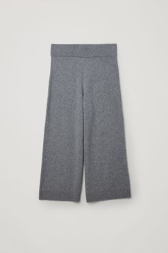 RECYCLED CASHMERE WIDE-LEG PANTS