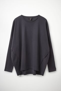 DRAPED LONG-SLEEVE TOP