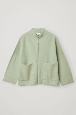 BOILED-WOOL ZIP UP JACKET