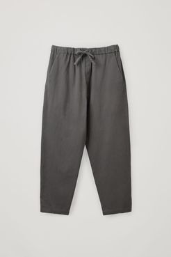 CROPPED TWILL PANTS