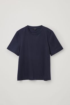 SLIGHTLY CROPPED JERSEY T-SHIRT