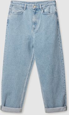 HIGH-WAISTED TAPERED JEANS