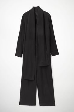 SCARF DETAIL WIDE-LEG JUMPSUIT