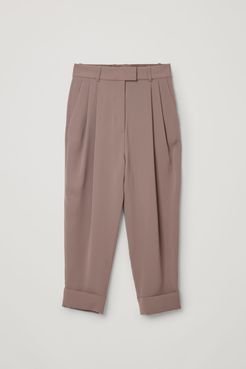 DROPPED CROTCH PANTS WITH PLEATS