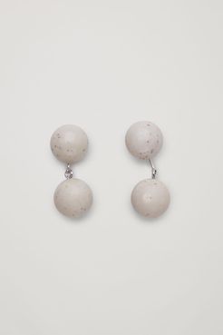 RECONSTRUCTED STONE DANGLY EARRINGS
