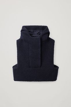 WOOL MIX HOODED HYBRID VEST