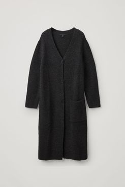 ALPACA-WOOL MIX LONGLINE CARDIGAN