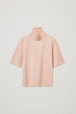 BOXY MOCK NECK TOP