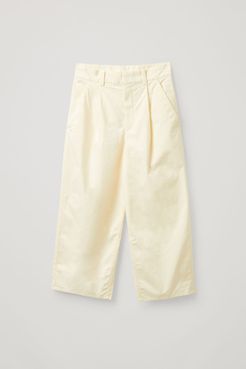 HIGH-WAISTED COTTON PANTS