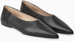 POINTED LEATHER BALLET FLATS