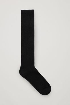 KNEE-HIGH WOOL SOCKS