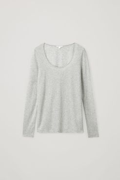 SCOOP NECK JERSEY TOP