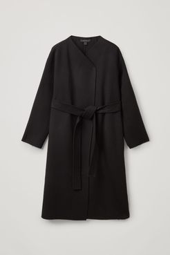 BELTED WOOL-CASHMERE COAT