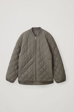 RECYCLED POLYESTER REVERSIBLE QUILTED JACKET